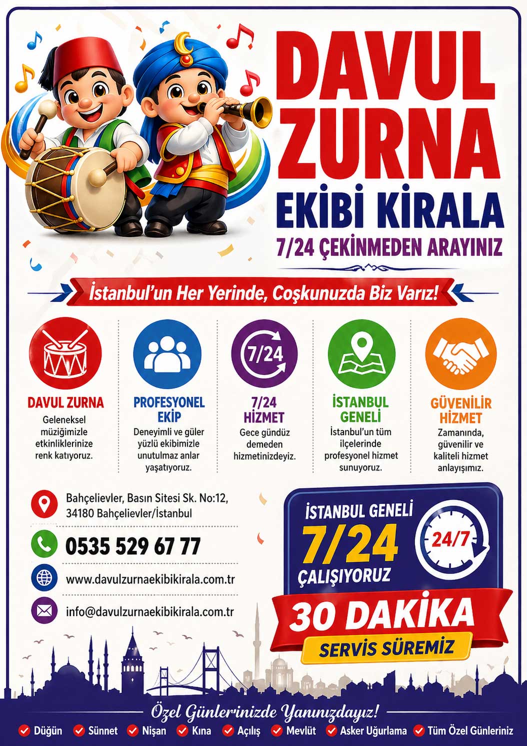 Eğlencenin Ritmini Yükselten Davul Zurna Ekibi ile Tüm Organizasyonlarınızda Enerji Dolu Anlar Yaşayın Profesyonel Hizmet ile Farkı Hissedin